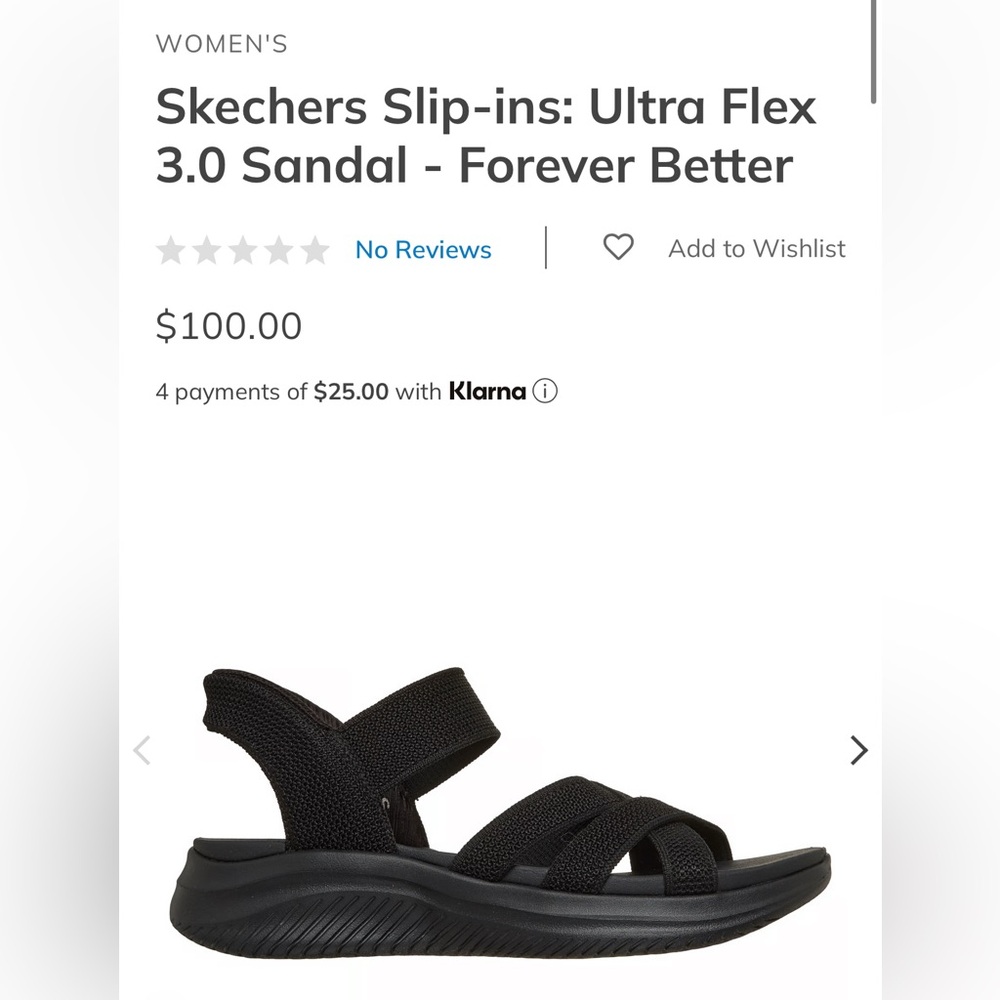 Skechers Black Ultra Flex Sandals